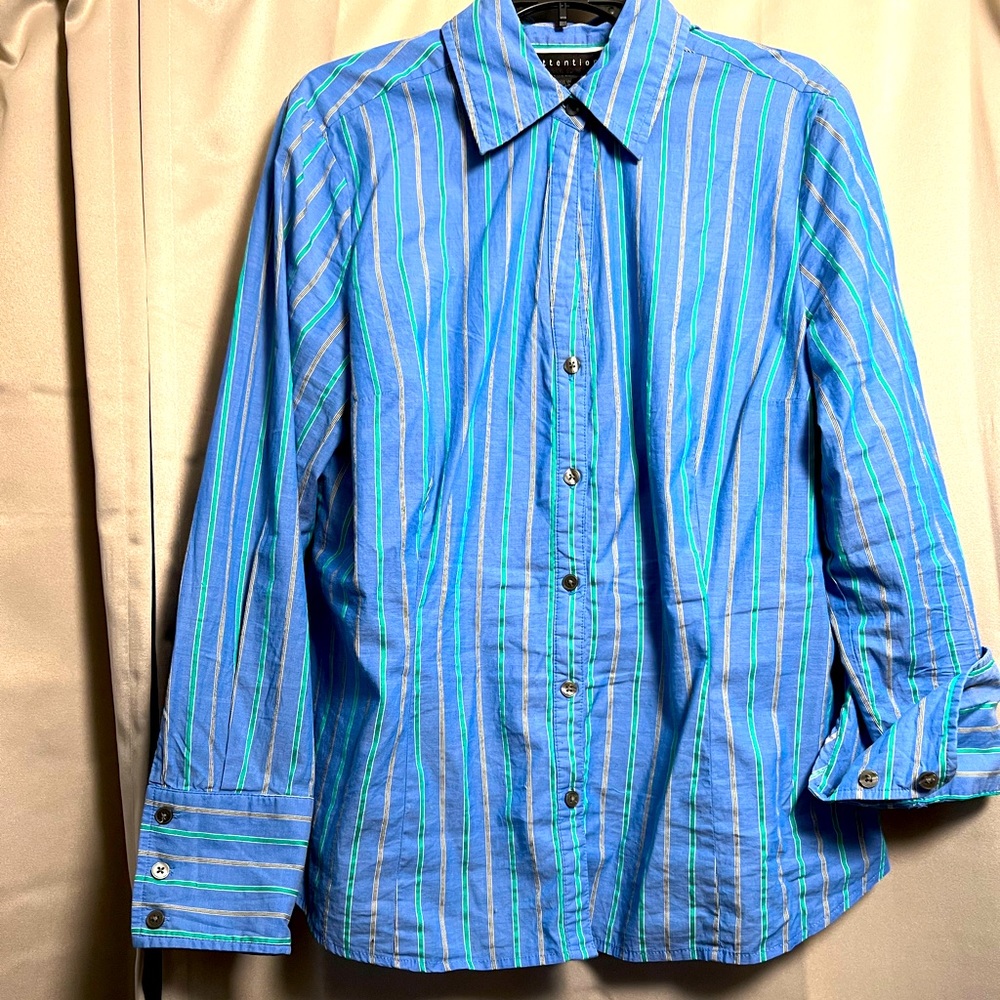 V neck pleated blouse great for work or just going to hang out with friends